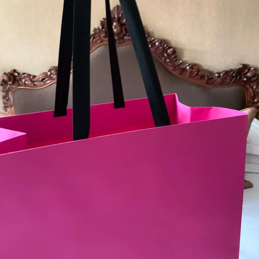 Brand new rare Emilio Pucci pink authentic shopping bag with fabric handles